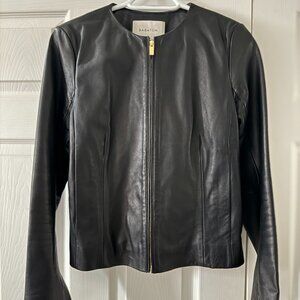 ARITZIA Collarless Leather Jacket